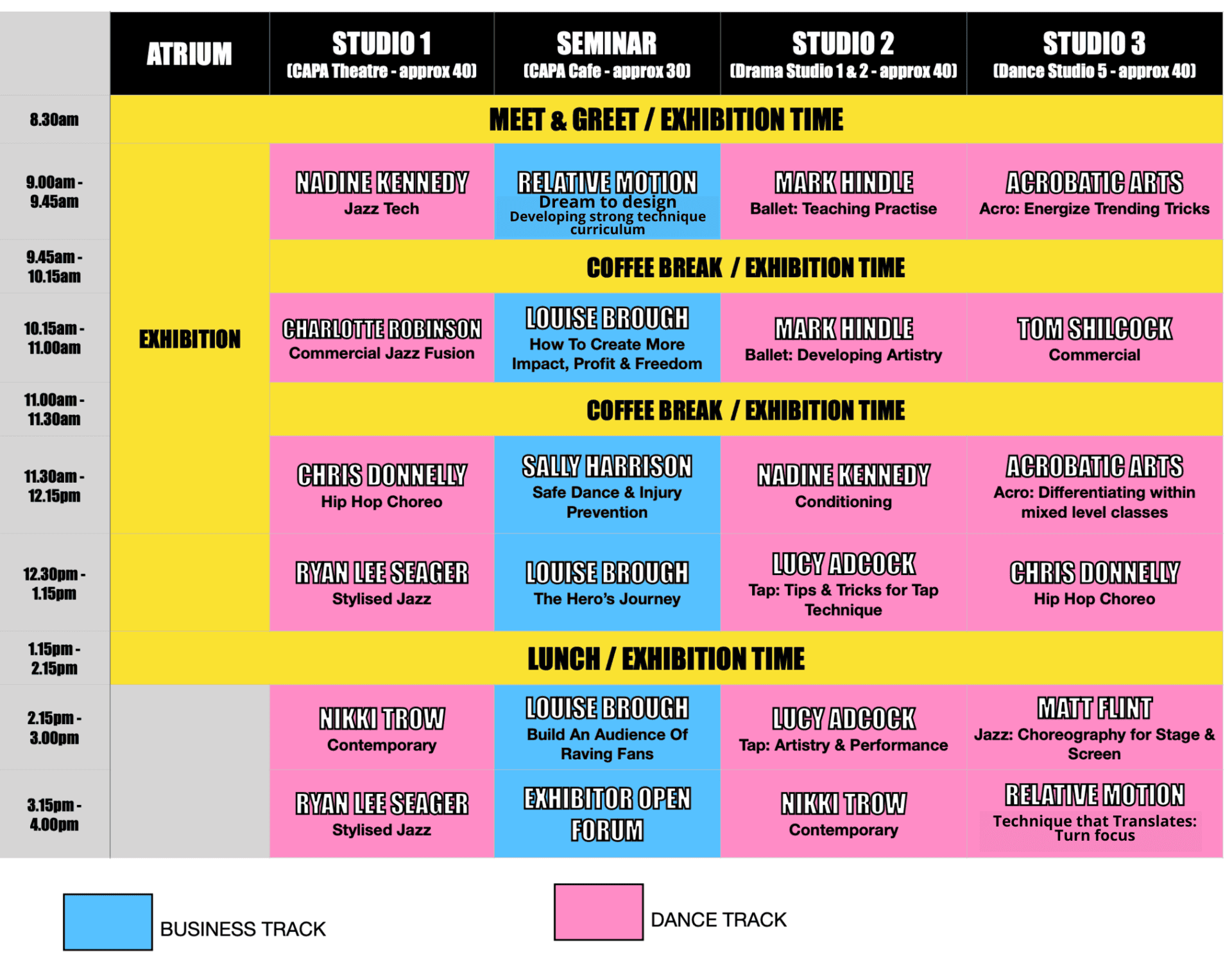 UPDATED Teachers Convention Timetable